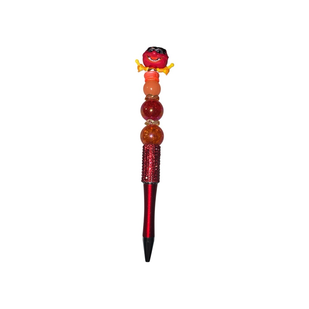 Red Decorative Pen with Animal Topper